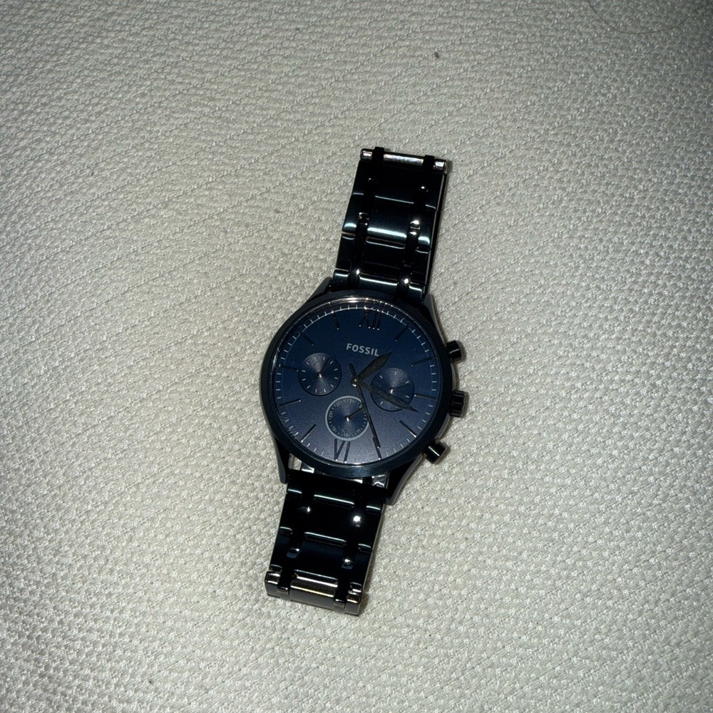 Fossil Navy Fenmore stainless steel men’s watch